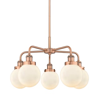A thumbnail of the Innovations Lighting 916-5CR-16-24 Beacon Chandelier Antique Copper / Matte White
