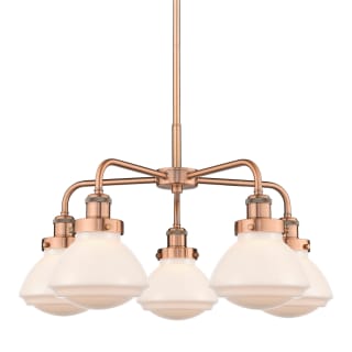 A thumbnail of the Innovations Lighting 916-5CR-14-25 Olean Chandelier Antique Copper / Matte White