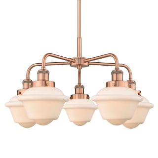 A thumbnail of the Innovations Lighting 916-5CR-14-25 Oxford Chandelier Antique Copper / Matte White