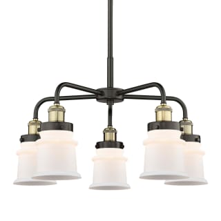 A thumbnail of the Innovations Lighting 916-5CR-15-24 Canton Chandelier Black Antique Brass / Matte White
