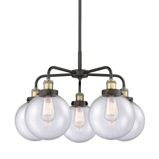 A thumbnail of the Innovations Lighting 916-5CR-18-26 Beacon Chandelier Black Antique Brass / Seedy