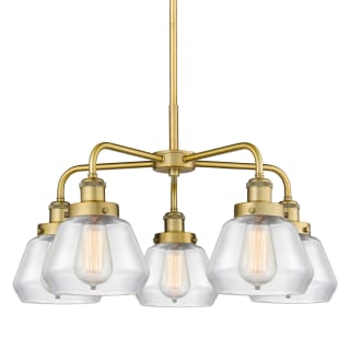 A thumbnail of the Innovations Lighting 916-5CR-14-25 Fulton Chandelier Brushed Brass / Clear