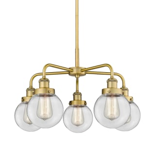 A thumbnail of the Innovations Lighting 916-5CR-16-24 Beacon Chandelier Brushed Brass / Clear