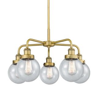 A thumbnail of the Innovations Lighting 916-5CR-16-24 Beacon Chandelier Brushed Brass / Seedy