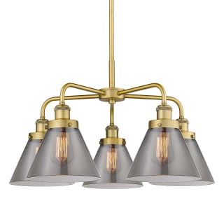 A thumbnail of the Innovations Lighting 916-5CR-15-26 Cone Chandelier Brushed Brass / Plated Smoke