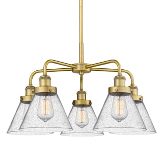 A thumbnail of the Innovations Lighting 916-5CR-15-26 Cone Chandelier Brushed Brass / Seedy