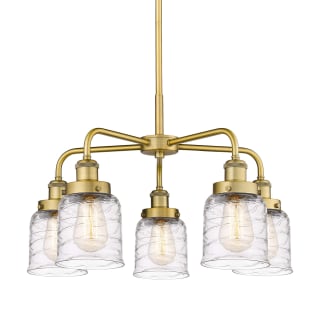 A thumbnail of the Innovations Lighting 916-5CR-15-23 Bell Chandelier Brushed Brass / Clear Deco Swirl