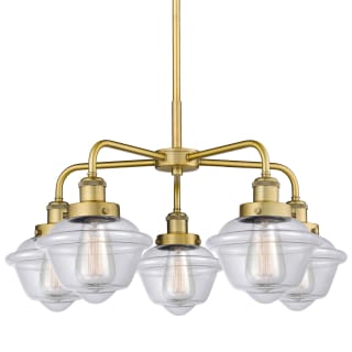 A thumbnail of the Innovations Lighting 916-5CR-14-25 Oxford Chandelier Brushed Brass / Clear