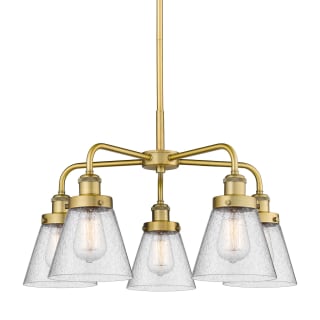 A thumbnail of the Innovations Lighting 916-5CR-15-25 Cone Chandelier Brushed Brass / Seedy