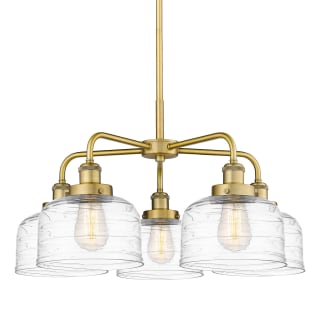 A thumbnail of the Innovations Lighting 916-5CR-15-26 Bell Chandelier Brushed Brass / Clear Deco Swirl