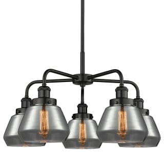 A thumbnail of the Innovations Lighting 916-5CR-14-25 Fulton Chandelier Matte Black / Plated Smoke