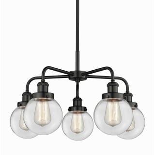 A thumbnail of the Innovations Lighting 916-5CR-16-24 Beacon Chandelier Matte Black / Clear