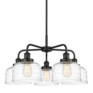 A thumbnail of the Innovations Lighting 916-5CR-15-26 Bell Chandelier Matte Black / Clear Deco Swirl