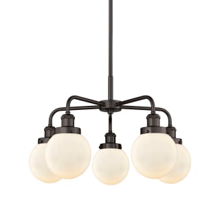 A thumbnail of the Innovations Lighting 916-5CR-16-24 Beacon Chandelier Oil Rubbed Bronze / Matte White