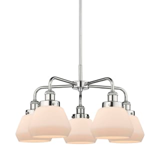 A thumbnail of the Innovations Lighting 916-5CR-14-25 Fulton Chandelier Polished Chrome / Matte White