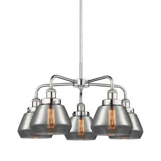 A thumbnail of the Innovations Lighting 916-5CR-14-25 Fulton Chandelier Polished Chrome / Plated Smoke
