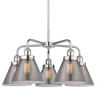 A thumbnail of the Innovations Lighting 916-5CR-15-26 Cone Chandelier Polished Chrome / Plated Smoke