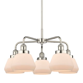 A thumbnail of the Innovations Lighting 916-5CR-14-25 Fulton Chandelier Polished Nickel / Matte White