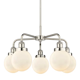 A thumbnail of the Innovations Lighting 916-5CR-16-24 Beacon Chandelier Polished Nickel / Matte White