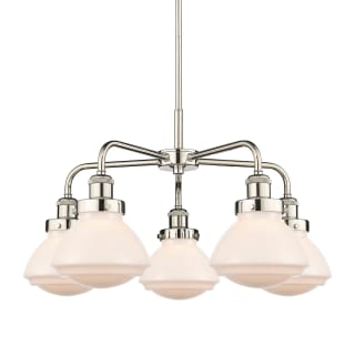 A thumbnail of the Innovations Lighting 916-5CR-14-25 Olean Chandelier Polished Nickel / Matte White