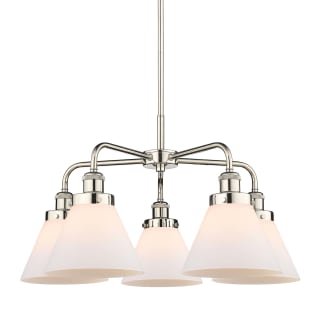 A thumbnail of the Innovations Lighting 916-5CR-15-26 Cone Chandelier Polished Nickel / Matte White