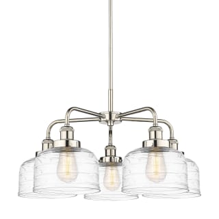 A thumbnail of the Innovations Lighting 916-5CR-15-26 Bell Chandelier Polished Nickel / Clear Deco Swirl