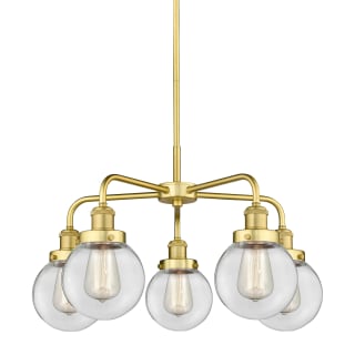 A thumbnail of the Innovations Lighting 916-5CR-16-24 Beacon Chandelier Satin Gold / Clear