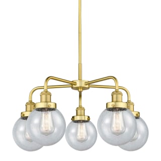 A thumbnail of the Innovations Lighting 916-5CR-16-24 Beacon Chandelier Satin Gold / Seedy