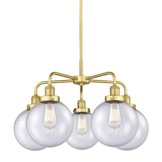 A thumbnail of the Innovations Lighting 916-5CR-18-26 Beacon Chandelier Satin Gold / Seedy