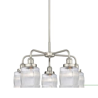 A thumbnail of the Innovations Lighting 916-5CR-15-24 Colton Chandelier Satin Nickel / Clear Halophane