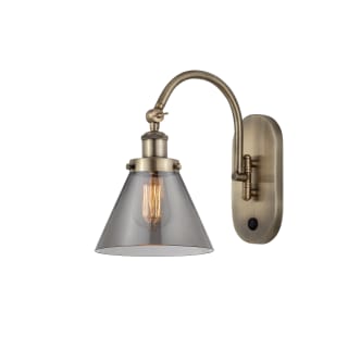 A thumbnail of the Innovations Lighting 918-1W-13-8 Cone Sconce Antique Brass / Plated Smoke