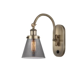 A thumbnail of the Innovations Lighting 918-1W-13-7 Cone Sconce Antique Brass / Plated Smoke