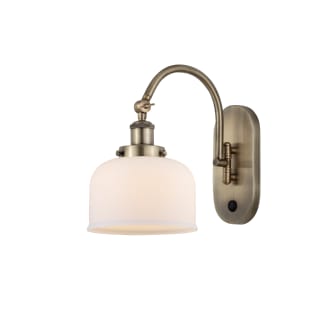 A thumbnail of the Innovations Lighting 918-1W-13-8 Bell Sconce Antique Brass / Matte White