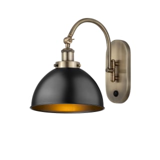 A thumbnail of the Innovations Lighting 918-1W-11-10 Ballston Urban Sconce Antique Brass / Matte Black