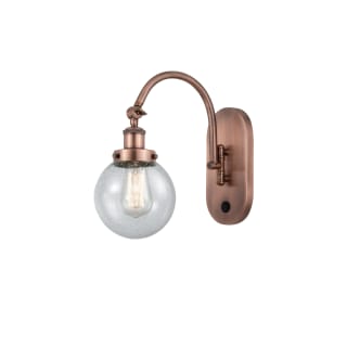 A thumbnail of the Innovations Lighting 918-1W-13-6 Beacon Sconce Antique Copper / Seedy