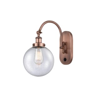 A thumbnail of the Innovations Lighting 918-1W-15-8 Beacon Sconce Antique Copper / Seedy