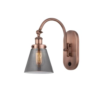 A thumbnail of the Innovations Lighting 918-1W-13-7 Cone Sconce Antique Copper / Plated Smoke