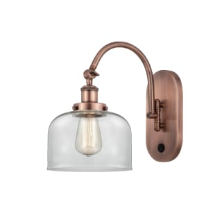 A thumbnail of the Innovations Lighting 918-1W-13-8 Bell Sconce Antique Copper / Clear