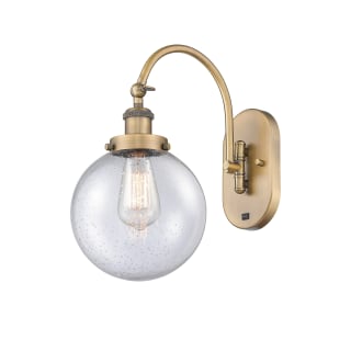 A thumbnail of the Innovations Lighting 918-1W-15-8 Beacon Sconce Brushed Brass / Seedy