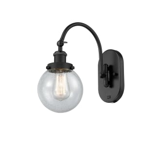 A thumbnail of the Innovations Lighting 918-1W-13-6 Beacon Sconce Matte Black / Seedy