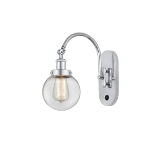 A thumbnail of the Innovations Lighting 918-1W-13-6 Beacon Sconce Polished Chrome / Clear