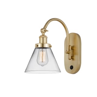 A thumbnail of the Innovations Lighting 918-1W-13-8 Cone Sconce Satin Gold / Clear