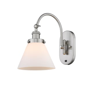 A thumbnail of the Innovations Lighting 918-1W-13-8 Cone Sconce Brushed Satin Nickel / Matte White
