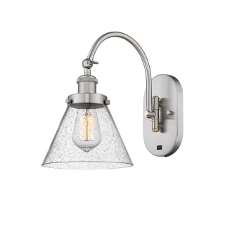 A thumbnail of the Innovations Lighting 918-1W-13-8 Cone Sconce Brushed Satin Nickel / Seedy