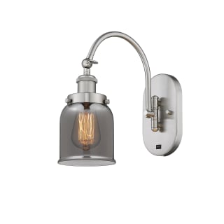 A thumbnail of the Innovations Lighting 918-1W-13-5 Bell Sconce Brushed Satin Nickel / Plated Smoke