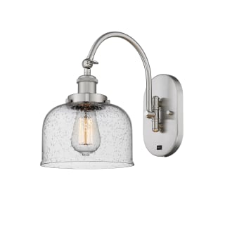 A thumbnail of the Innovations Lighting 918-1W-13-8 Bell Sconce Brushed Satin Nickel / Seedy