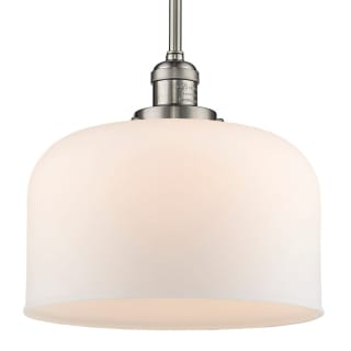 A thumbnail of the Innovations Lighting 201S X-Large Bell Brushed Satin Nickel / Matte White Cased