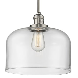 A thumbnail of the Innovations Lighting 201S X-Large Bell Brushed Satin Nickel / Clear