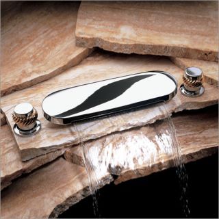 Jacuzzi X550827 Chrome Widespread Double Handle Waterfall Roman