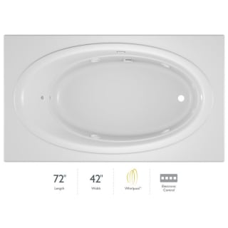 Jacuzzi Nov7242wrl2hxw White 72 X 42 Nova Drop In Comfort Whirlpool Bathtub With Basic Controls Heater Right Drain And Left Pump Faucet Com